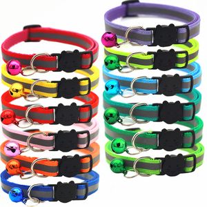 Colliers de chat laisse collier de chien en nylon réfléchissant sécurité de nuit clignotant allumer la laisse de chien réglable collier pour animaux de compagnie pour chats et petits chiens fournitures pour animaux de compagnie 230428