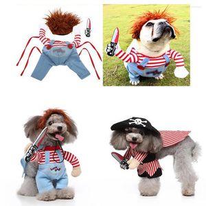 Cat Costumes 2023 Dog Pet Costume Chucky Deadly Doll Cosplay Party Fancy Festival Cloth Halloween Funny Clothes Christmas Accessory