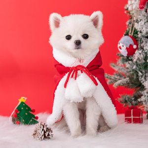 Cat Costumes Costume Santa Cosplay Funny Transformed Cat/Dog Pet Christmas Cape Dress Up Clothes Red Scarf Cloak Props Decor