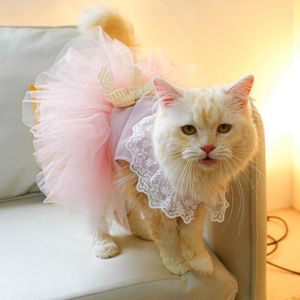 Cat Costumes Pet Dog Clothes Small Princess Dress Wedding Prom Dresses For Bichon Puppy Pullover Costume Po-Props