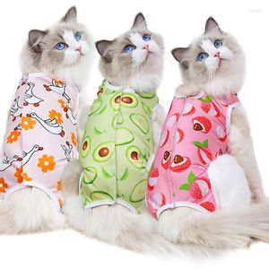Cat Costumes Weaning Sterilization Suit Small Dog Cats Jumpsuit Anti-lick Recovery Clothing After Cute Print Pet Care Clothes