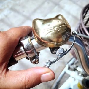 Cat Shape Bicycle Bell Retro Copper Mountain Bike Belbar Horn Bell Scooter E Balance Balance Balance Bell ALARME ALARME 240418