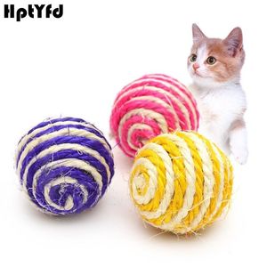 Juguetes para gatos, 3 unidades por lote, juguete para perros, bola de Sisal, chirrido, gatito, juguete para masticar, atrapar arañazos para perros pequeños, juego divertido