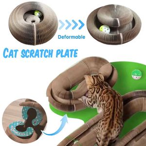 Magic Cat Toys Cat Scratcher Cat Toy con Bell Ball Cat Scratching Board Puede ser Muti-Spliced Cat Tunnel Gatito Juguetes para juegos de interior G230520