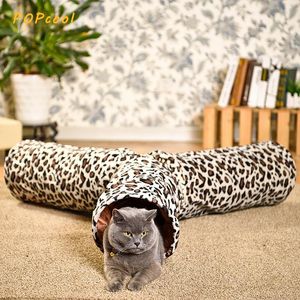 Jouets pour chat Tunnel de jeu pour animaux de compagnie Imprimé léopard Crinkly 3 Ways Fun Ball Kitten Toy Produits pliables
