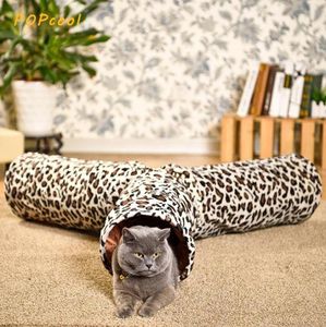 Cat Toys Pet Play Tunnel Leopard Print Crinkly 3 Ways Fun Ball Kitten Toy Products Collpable 6007329