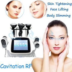 Cavitación RF Máquina para adelgazar el cuerpo 5 en 1 Vacío RF Reafirmante de la piel Reducción de la celulitis Lipo Láser Eliminación de grasa del vientre