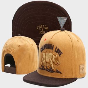Cayler Sons Gorras de béisbol CALIFORNIA LOVE bear Gorras HipHop hombres mujeres snapback sombreros