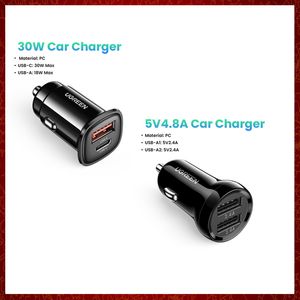 CC140 chargeur de voiture 5V4.8A Mini charge pour chargeurs de téléphones portables double USB téléphones de voiture adaptateur de charge dans les voitures