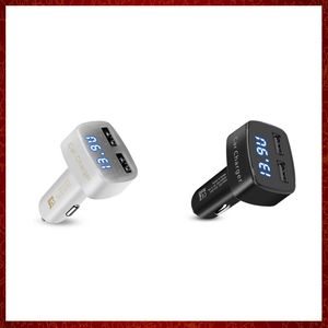 Adaptateur de chargeur de voiture double USB CC372, 5V, 3,1 a, 2 ports, pour Samsung, avec affichage numérique LED tension/température/courant