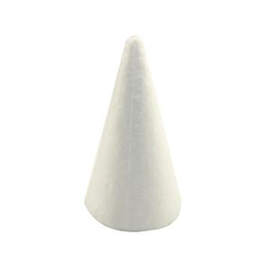 CCINEE 18 PCS/Lot 24 cm Style de cône en polystyrène blanc naturel pour arbre de noël bricolage artisanat