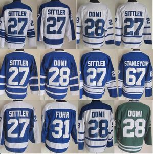 CCM Hockey Retro 31 Grant Fuhr Jersey 75 aniversario Retiro 67 Stanleycup 27 Darryl Sittler 28 Tie Domi 13 Mats Sundin Vintage Classic Todo cosido Algodón puro