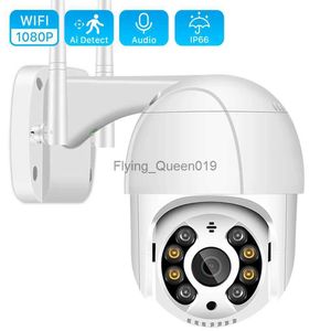 Objectif CCTV 1080P PTZ caméra IP Wifi extérieur 2MP AI détection humaine Audio bidirectionnel sécurité à domicile caméra de vidéosurveillance 4X Zoom numérique Wifi caméra YQ230928