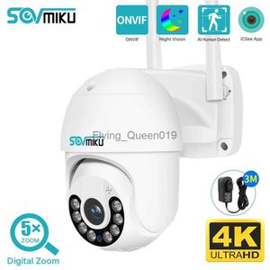 Objectif CCTV 4K 8MP Smart WiFi PTZ Caméra 5X Zoom numérique Caméra de surveillance WiFi Vision nocturne Suivi automatique Caméra IP Protection de sécurité YQ230928