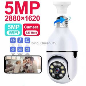 CCTV Lens 5MP E27 Bulb Camera WiFi Indoor Video Surveillance Home Security Baby Monitor Full Color Night Vision AI Auto Human Tracking YQ230928