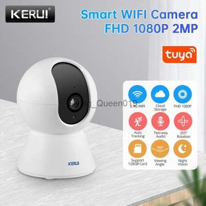 CCTV Lens KERUI 1080P Tuya Smart Mini WiFi IP Camera Indoor Wireless Security Home CCTV Surveillance Burglar Camera 2MP With Auto Tracking YQ230928