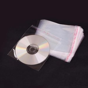 CD Record Sacs à poussière en plastique Disque Disque porte-boîtier Stockage Enveloppe en plastique transparent Clean auto-adhésif en cellophane Bag