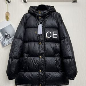 Ce Line Winter Down Abrigos Parkas Chaquetas para mujer Puffer Diseñador Carta Chaquetas al aire libre Moda de la calle A prueba de viento Cálido Transpirable Abrigo engrosado impermeable