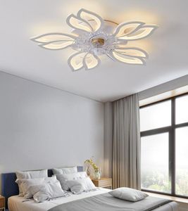Ceiling Fans With Led Light Remote Control Nordic Decor Modern Dining Room Living RC Dimming