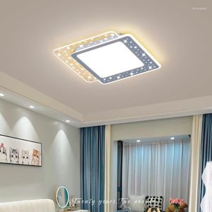 Luces de techo Dormitorio Luz LED empotrada Accesorio para el hogar Lámpara redonda cálida y romántica para sala de estar Estudio moderno simple