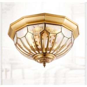 Plafonniers Lustre Led Art Suspension Lumière Déco D45cm H22cm Cuivre Vintage Moderne Maison Salon Lustre Encastré