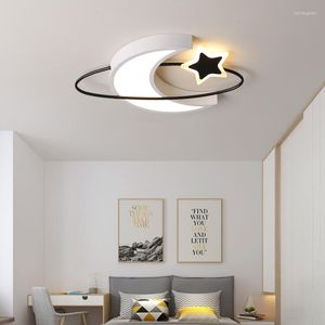 Luces de techo Luz de dormitorio LED para niños con estudio de control remoto Lámpara de acrílico para niños