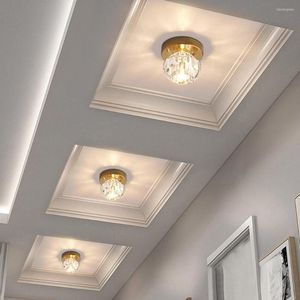 Luces de techo Lámpara de cristal Ahorro de energía Luz de montaje empotrado Proteger los ojos Corredor Fácil instalación para dormitorio Baño