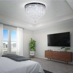 Plafonniers FRIXCHUR Lustres en cristal modernes LED 5 niveaux Luminaire encastré pour chambre à coucher salon