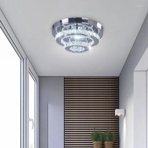 Plafonniers FRIXCHUR lustre en cristal rond luminaires encastrés éclairage moderne pour chambre couloir cuisine