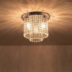 Plafonniers suspendus cristal lumière pour salon chambre intérieur décor à la maison lampe doré argent Surface couloir éclairage