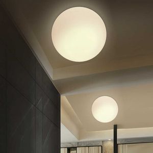 Plafonniers LED lumière verre blanc boule plafonnier salle de bain minimaliste balcon chambre entrée luminaire éclairage intérieur 0209