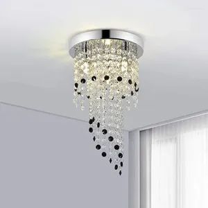Lichons de plafond Mini lustres en cristal modernes Chandelier à LED à montage à mouche à floraison pour le couloir pour le couloir