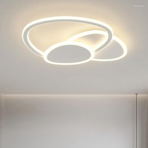 Plafonniers Foyer Moderne Led Dimmable Irrégulier Métal Acrylique Lampe Chambre Nordique Monté Luminaires Luminarias