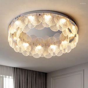 Luces de techo, lámpara LED de cristal moderna para dormitorio, sala de estar, estudio, techo, hogar, decoración cromada, accesorio de iluminación de araña de moda 2022