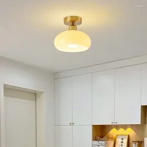 Plafonniers Moderne Verre Lumière Minimaliste LED Lampes E27 Ampoule Pour Salon Couloir Allée Entrée Balcon Chambre Éclairage À La Maison