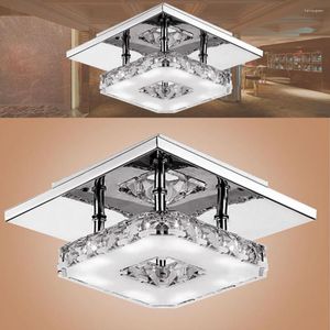 Plafonniers Moderne K9 Cristal Led Lampe Carrée Plafon Pour Cuisine Salon Salle À Manger Chambre Luminaire Monté En Surface