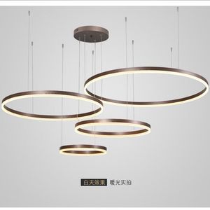 Plafonniers Moderne Led Lustre Anneau En Or Pour Salon Chambre Décoration Éclairage Intérieur Suspension LampCeiling