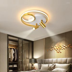 Luces de techo Led modernas para sala de estar Dormitorio Estudio con foco Lámpara montada en superficie Accesorio interior AC85-265