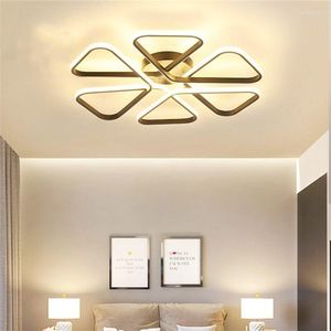 Luces de techo LED modernas para sala de estar, dormitorio, atenuación sin electrodos, accesorio moderno, Plafonnier, lámpara colgante de techo LED