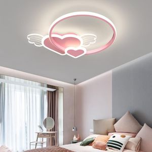 Luces de techo Lámpara de dormitorio minimalista moderna Nordic Ins Creative Boys and Girls Love Angel Room LightsCeiling