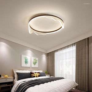 Luces de techo, lámpara LED redonda moderna montada con Control remoto, círculo acrílico, iluminación suspendida para sala de estar, comedor, dormitorio, vestíbulo