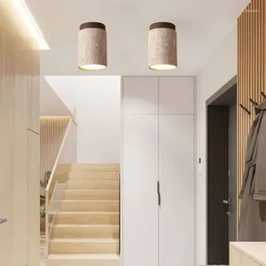Plafond Loues modernes Small Light Stone Bedroom Corridor Restaurant Pendant