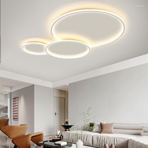 Luces de techo, diseño de anillo redondo minimalista nórdico, lámparas Led, candelabro, dormitorio, sala de estar, comedor, decoración del hogar, accesorio de iluminación