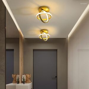 Luces de techo Pasillo pequeño LED para el hogar Sala de estar Pasillo Dormitorio Lámpara de cocina Accesorios montados en superficie Aluminio