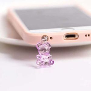 Téléphone cellulaire Anti-Dust Gadgets Fashion Acrylique ours Plude Plug Plug Kawaii Ecoutphone