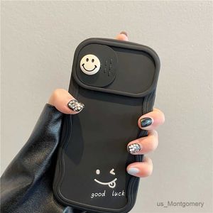 Caisses de téléphone portable 3d mignon caméra smile Protection caricaturé Case de téléphone pour 13 11 12 14 15 Pro Max Fashion Shockproof Belle couverture arrière douce et soft