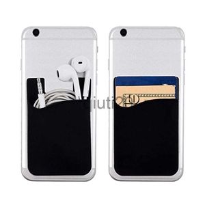 Estuches para teléfonos celulares 8.6x5.6cm Adhesivo Cubierta trasera para teléfono móvil Tarjeta de bolsillo Teléfono móvil Tarjetas traseras Estuche para billetera Tarjeta de identificación de crédito bancario Titular de la bolsa x0807