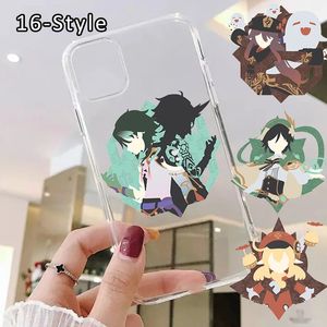 Étuis de téléphone portable Anime Genshin Impact pour IPhone 13 12 11 Pro Max 7 8 6 6S Plus X XR XS 5S mignon XIAO housse en TPU souple 231021