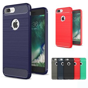 Cas de téléphone portable Coque TPU en fibre de carbone Hybrid Armor Cases Antichoc Brossé Couverture arrière pour iPhone 12 mini pro X XR XS Max 8 7 6S Plus 84VJ