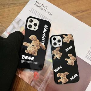 Cas de téléphones portables Cartoon Mignon Funny Plux Little Bear TPU Étui à couverture souple pour iPhone 15 14 13 12 11 Pro Max Mini 7 8 Plus x XR Case d'amortisseur J240426